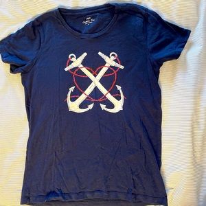 Blue anchor j-crew women’s shirt